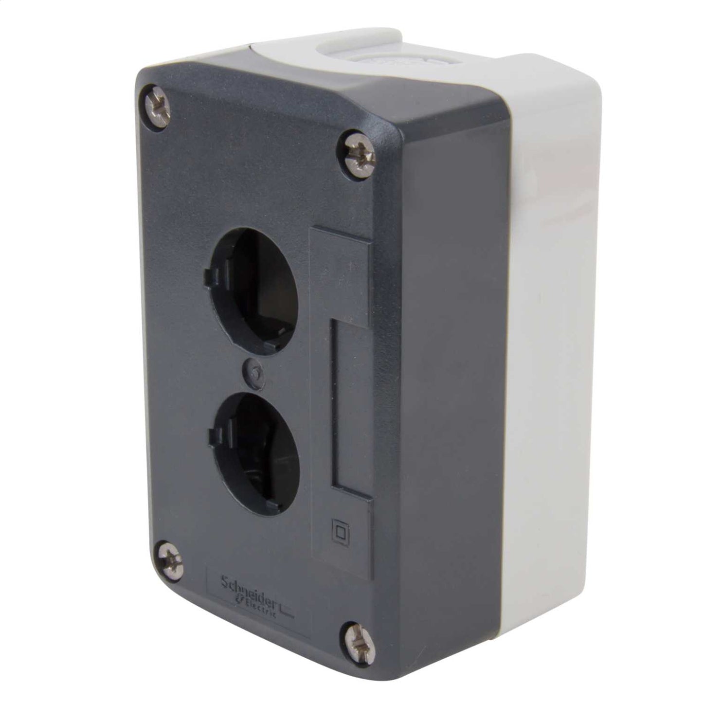 Schneider Harmony 2 Hole Plastic Empty Pushbutton Station Grey IP66