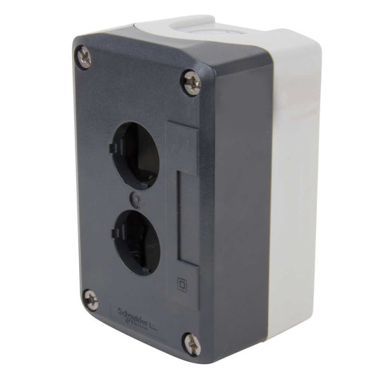 Schneider Harmony 2 Hole Plastic Empty Pushbutton Station Grey IP66