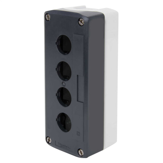 Schneider Harmony 4 Hole Plastic Empty Pushbutton Station Grey IP66