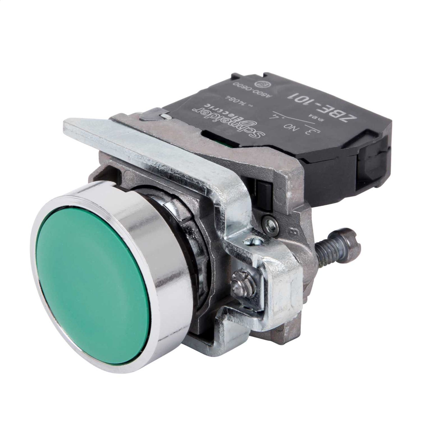Schneider Harmony Flush Momentary 1 NO Pushbutton Green