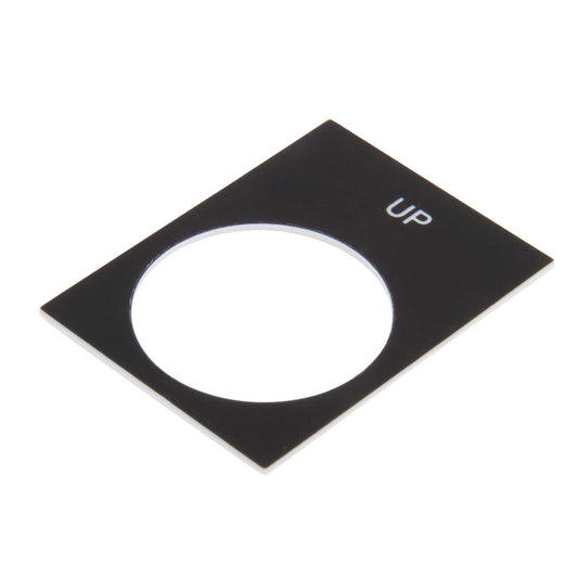 Schneider Harmony 30mm x 40mm Up Legend Plate Black