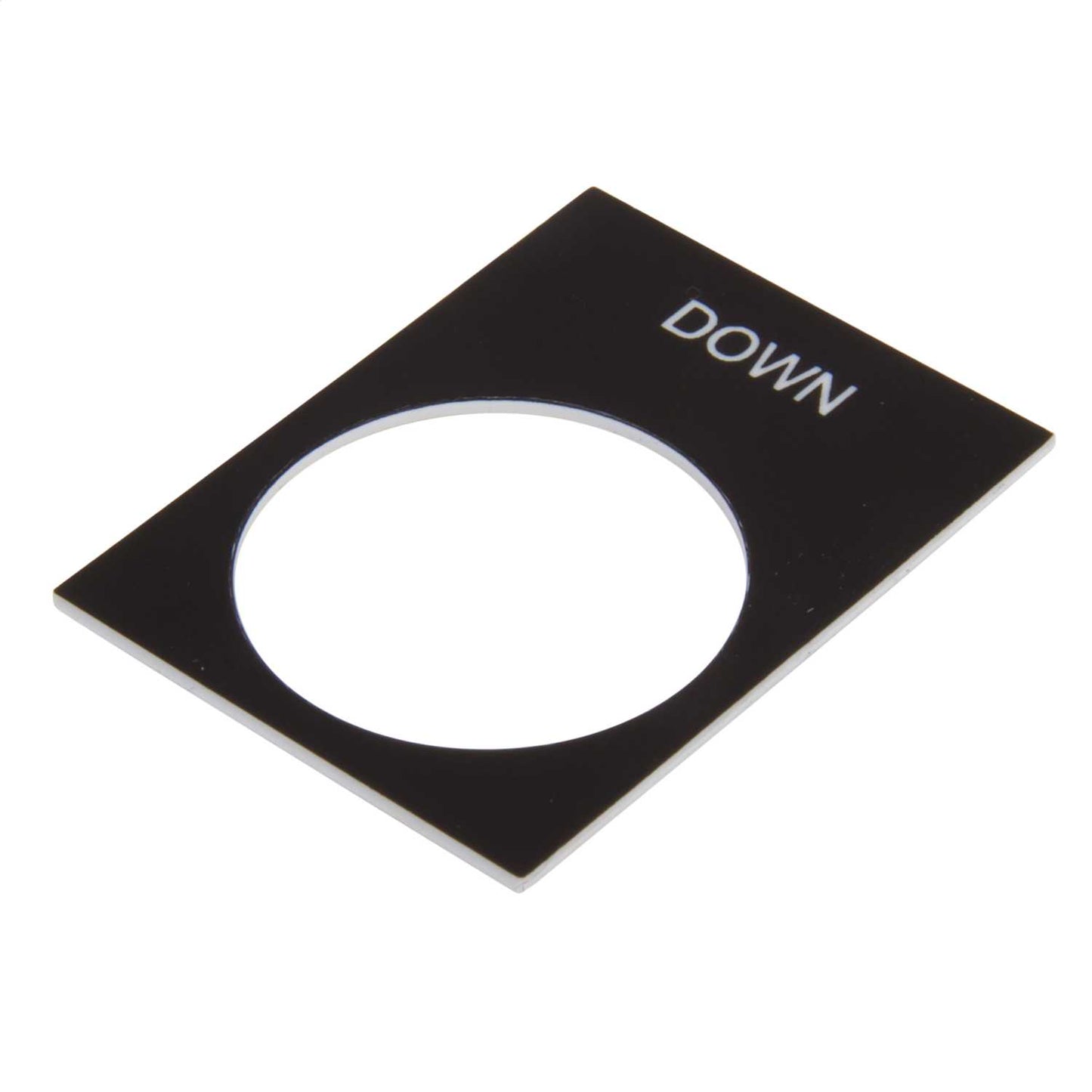 Schneider Harmony 30mm x 40mm Down Legend Plate Black