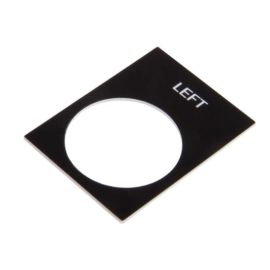 Schneider Harmony 30mm x 40mm Left Legend Plate Black
