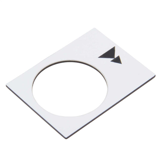 Schneider Harmony 30mm x 40mm Raise or Right Slow to Fast Legend Plate White