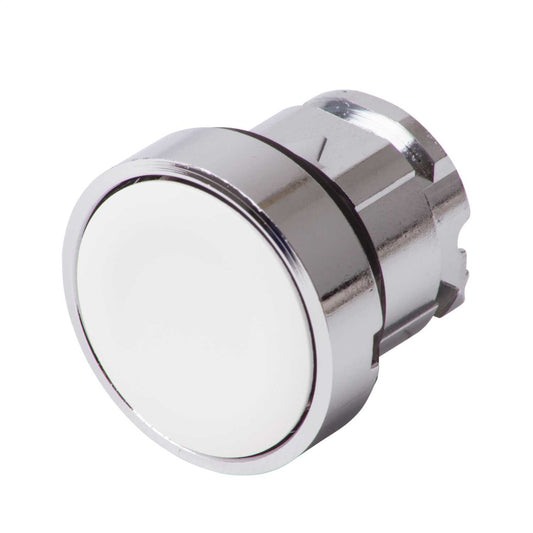 Schneider Harmony Pushbutton Head Spring Return Unmarked Flush White