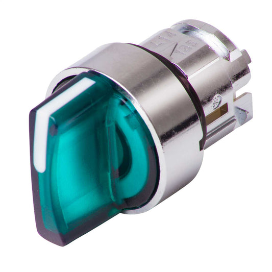 Schneider Harmony 3 Position Stay Put Illuminated Selector Switch Head Green