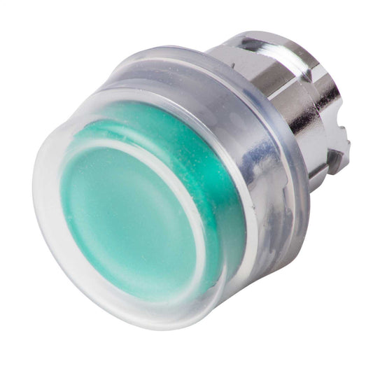Schneider Harmony Projecting Momentary Booted Pushbutton Green