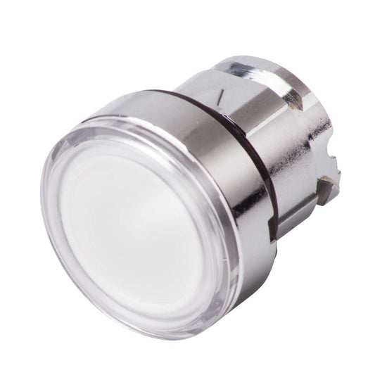 Schneider Harmony Flush Illuminated Pushbutton White Spring Return for Integral LED