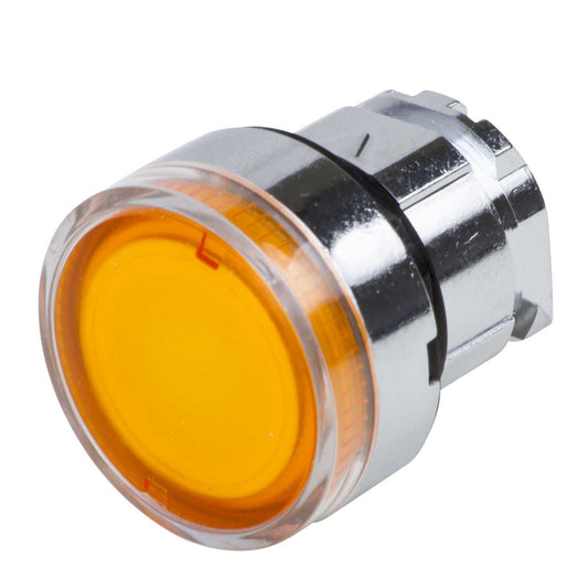 Schneider Harmony Flush Illuminated Pushbutton Orange Spring Return for BA9s Lamp