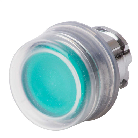 Schneider Harmony Flush Illuminated Booted Pushbutton Green Spring Return for Integral LED