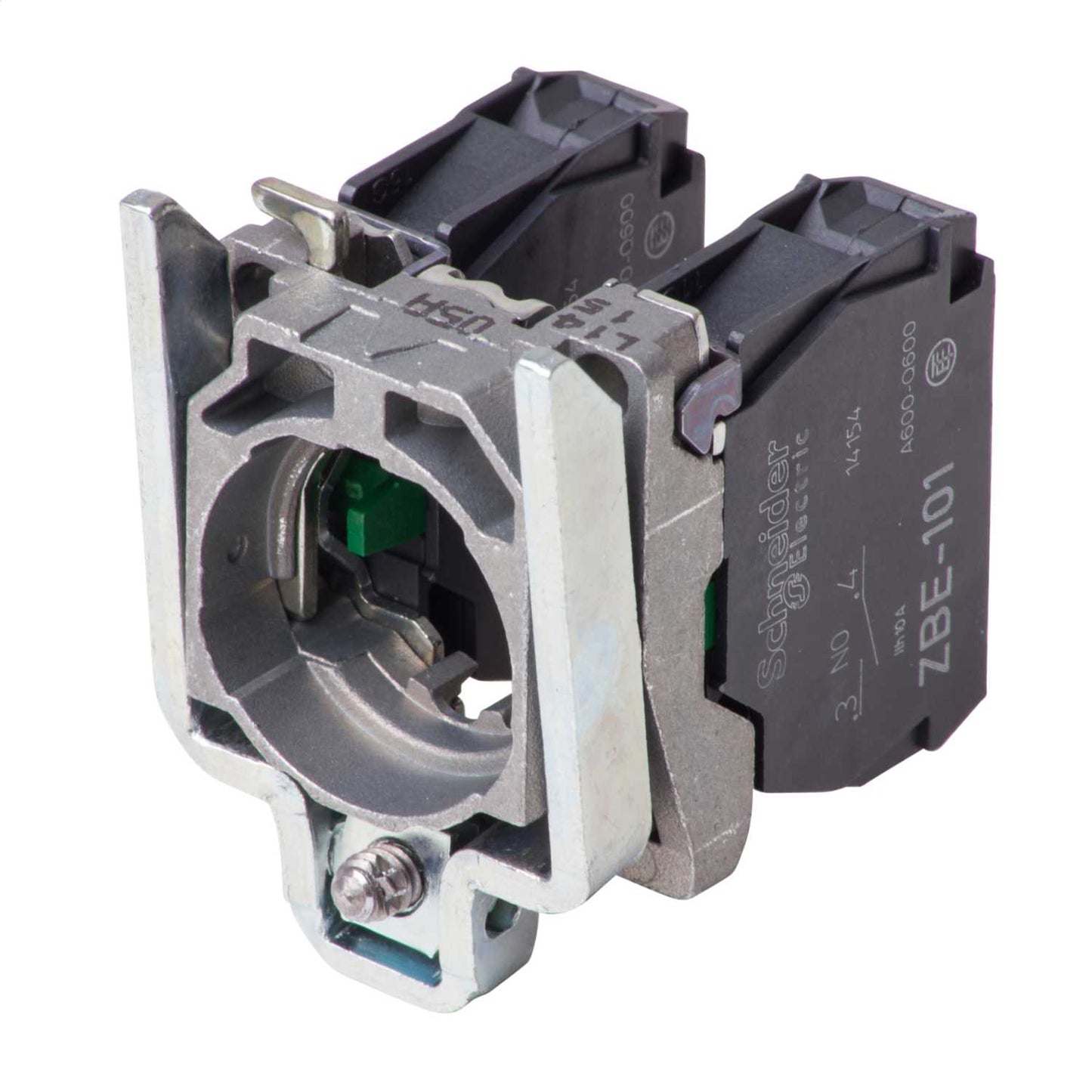 Schneider Harmony Single Contact Block with Body Fixing Collar 2 NO