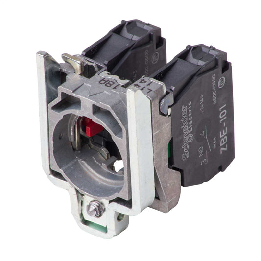 Schneider Harmony Single Contact Block with Body Fixing Collar 1 NO + 1 NC Contact
