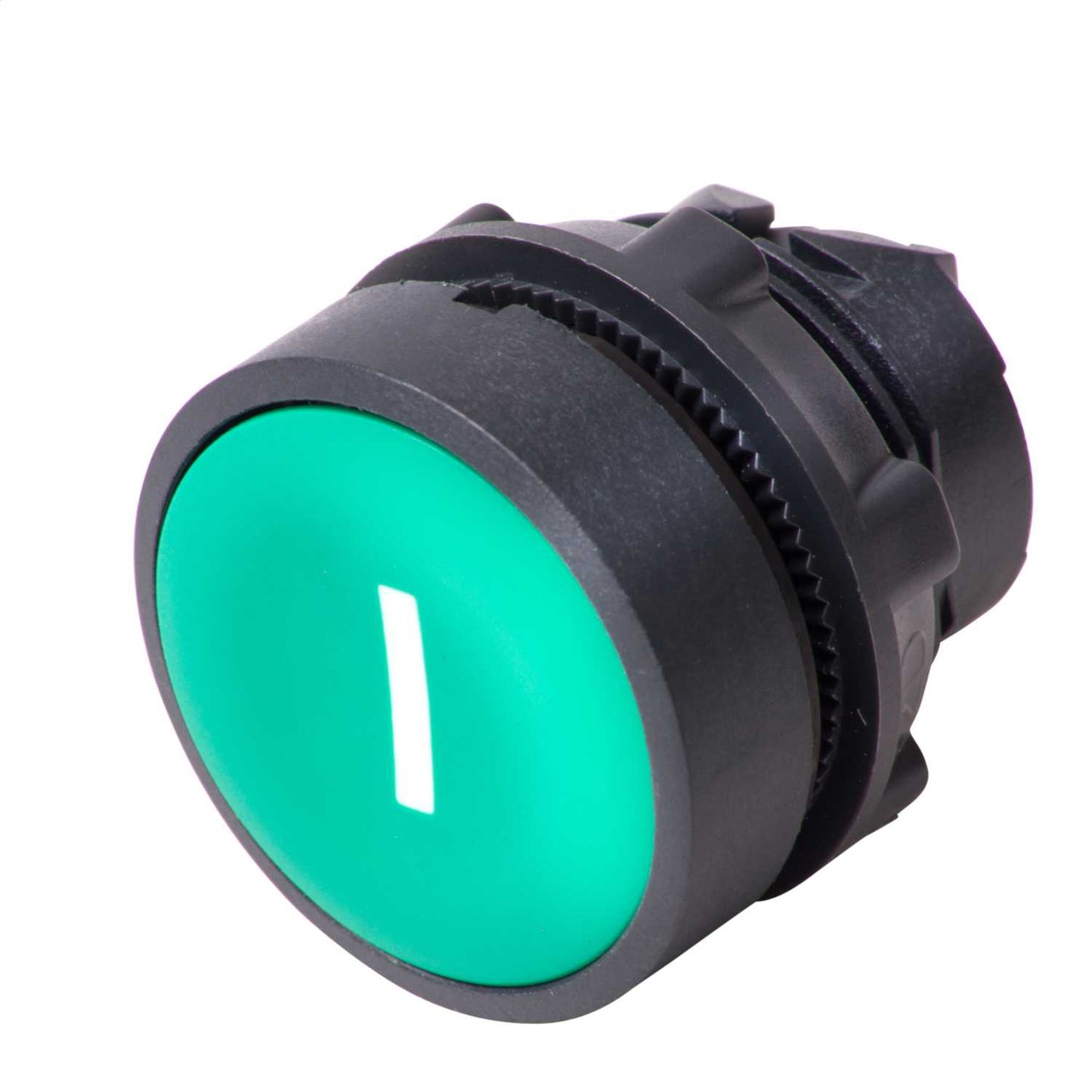 Green Flush Spring Return Pushbutton Marked 'I'