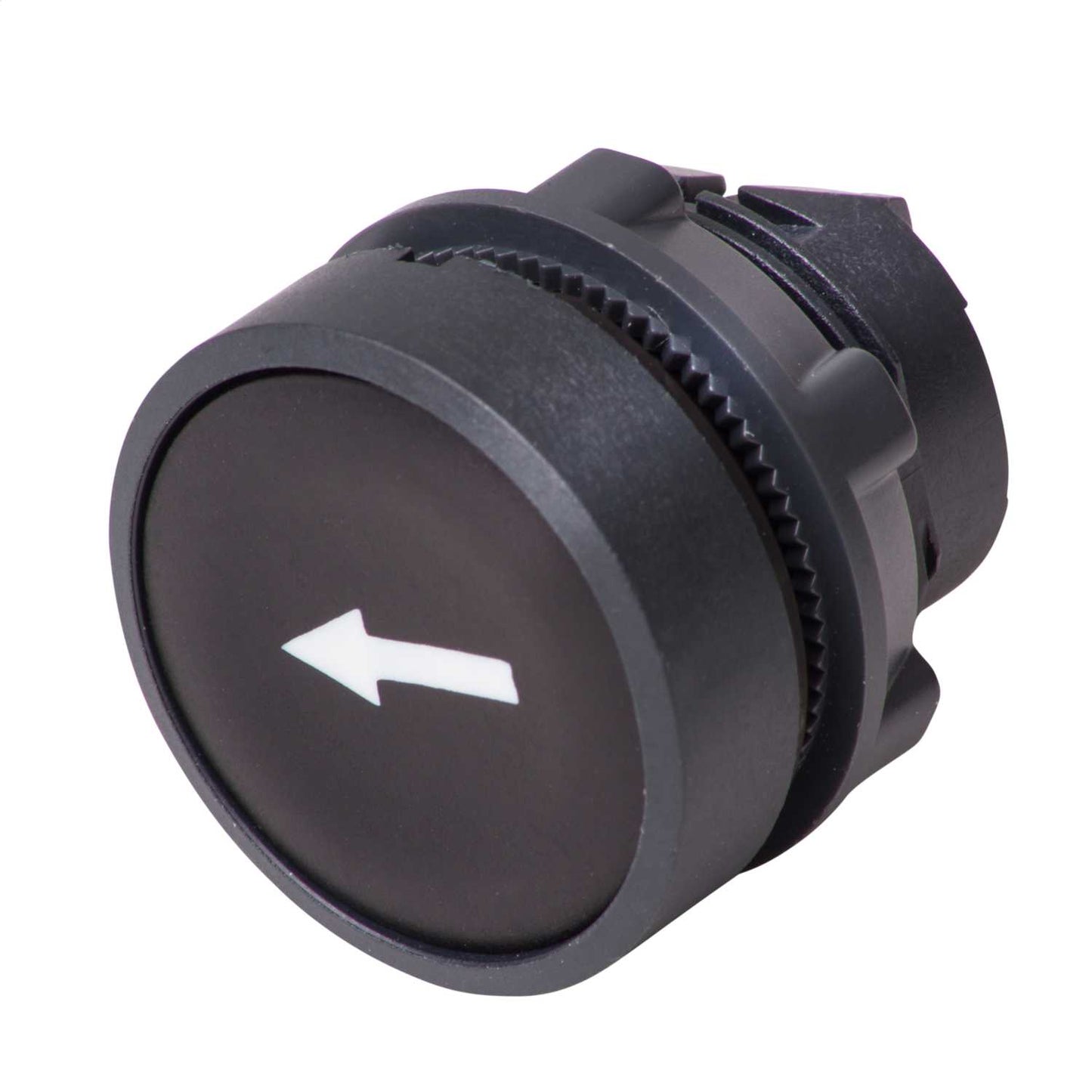 Schneider Harmony Black Flush Spring Return Pushbutton Marked ￬ Down Arrow