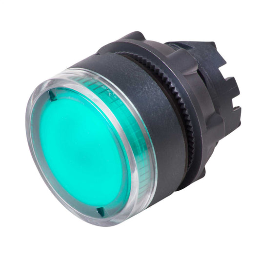 Schneider Harmony Flush Illuminated Pushbutton Head Green