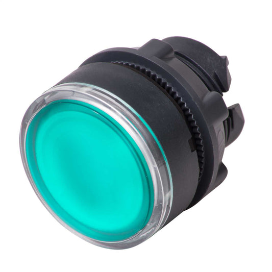 Schneider Harmony Flush Illuminated Pushbutton Head for Integral LED Green