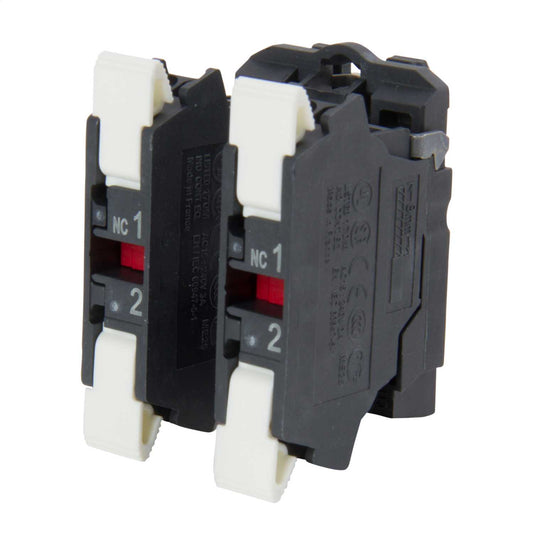 Schneider Harmony Single Contact Block with Body Fixing Collar 2 NC Spring Terminal