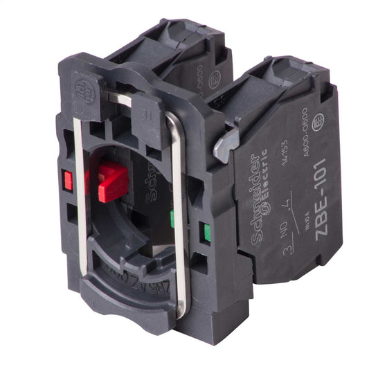 Schneider Harmony Single Contact Block with Body Fixing Collar 1 NO + 1 NC