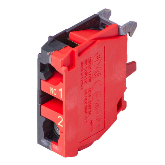 Schneider Harmony Single Contact Block for Head 1 NC Gold Flashed Screw Clamp