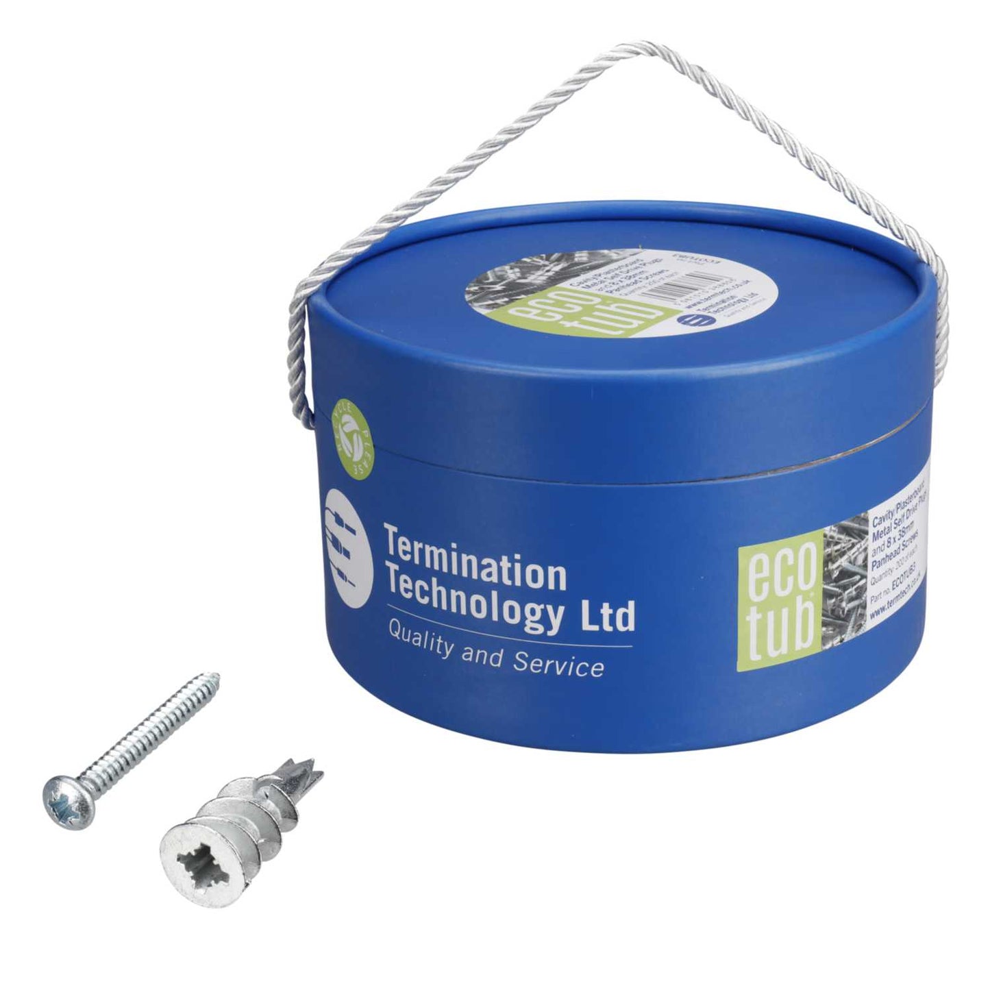 Termination Technology Trade Tub Metal Cavity Fixings and Screws (Tub of 200)