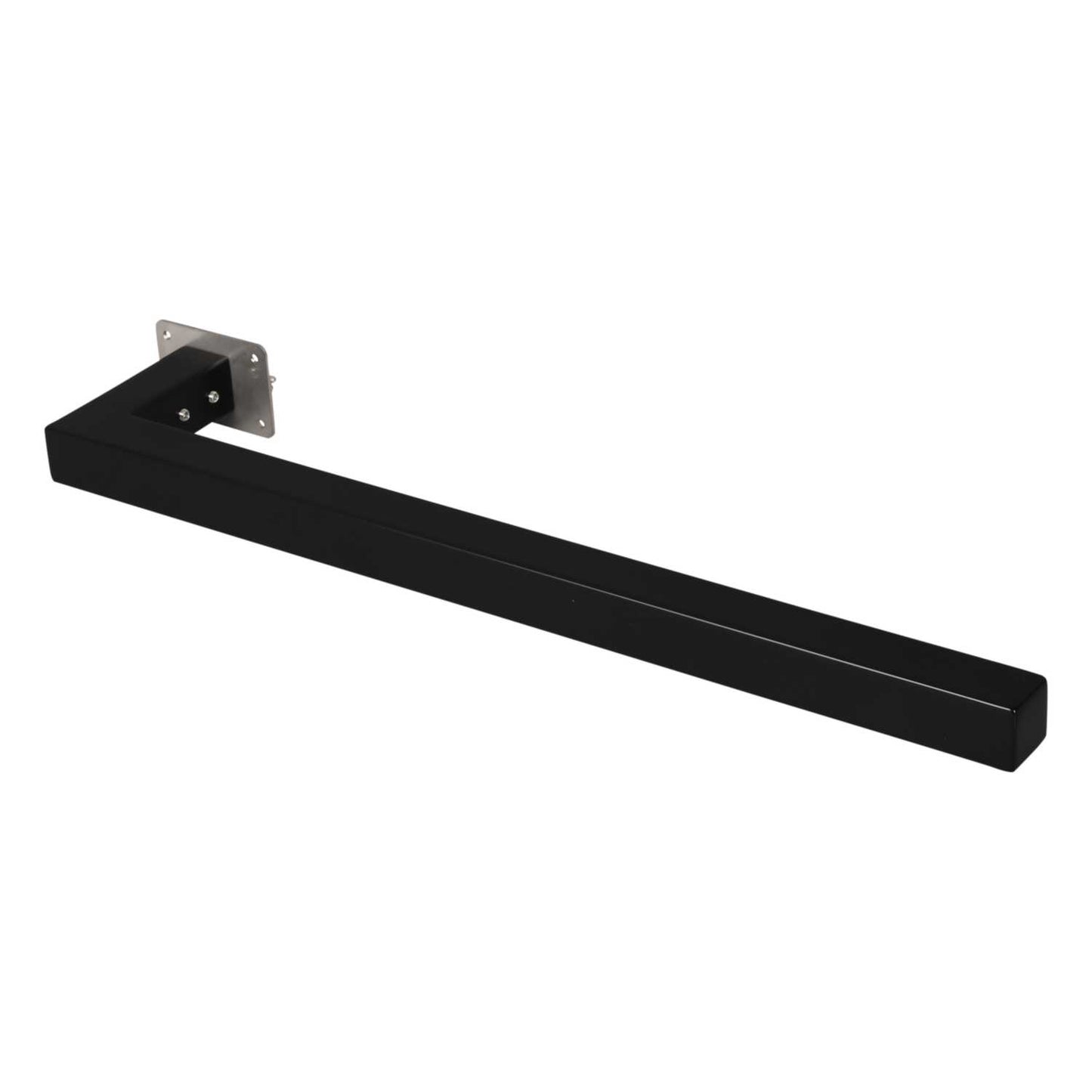 ThermoSphere 25W 12V 500mm Square Single Mounted Heated Towel Bar Matt Black