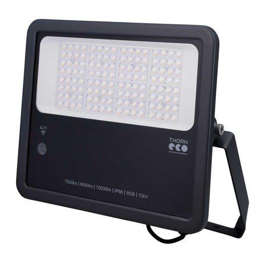 Thorn LEO Flex 80W LED Floodlight Black with Photocell 4000K