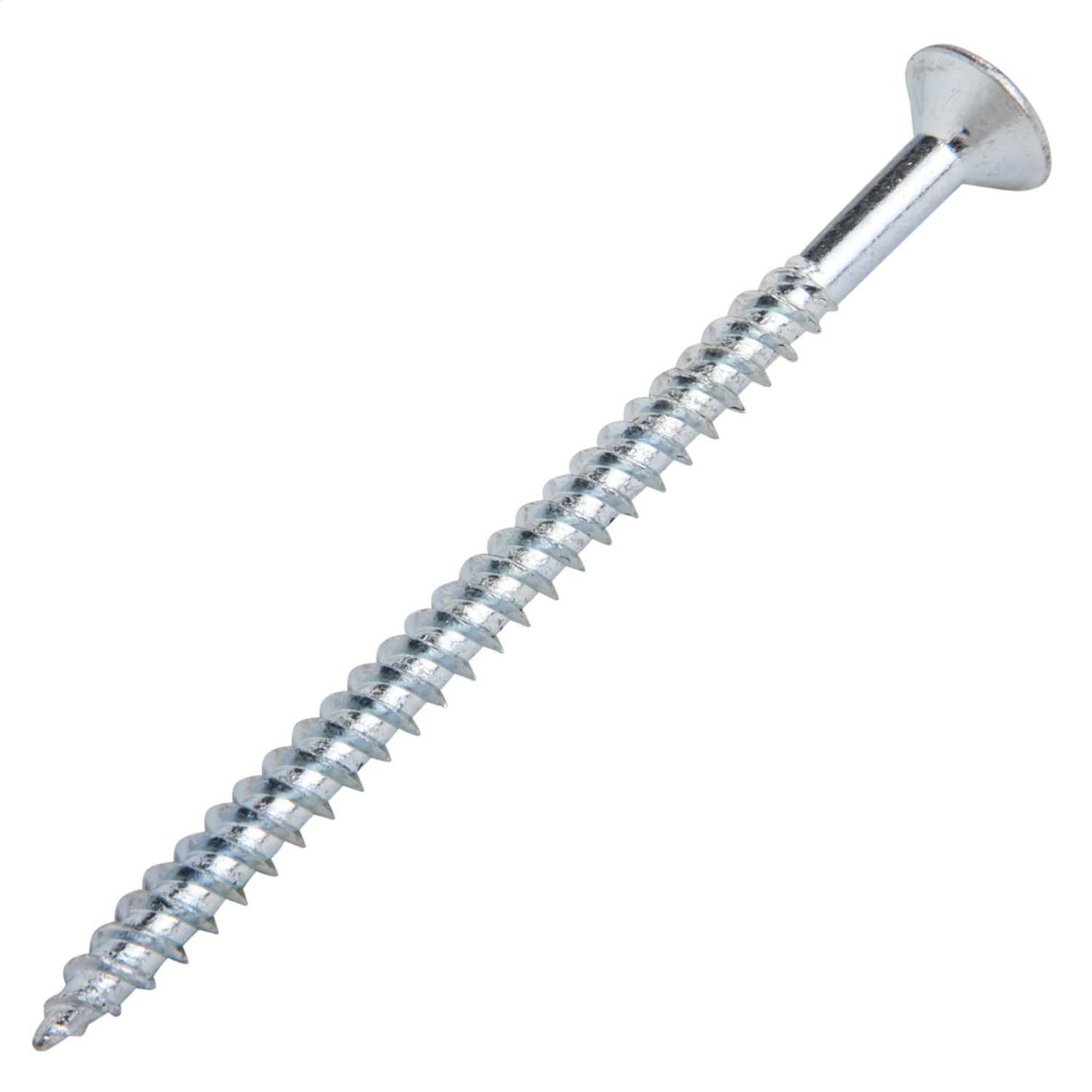 Olympic Fixings 8 x 2½ Countersunk Twin Thread Woodscrews Bright Zinc Plated (200)