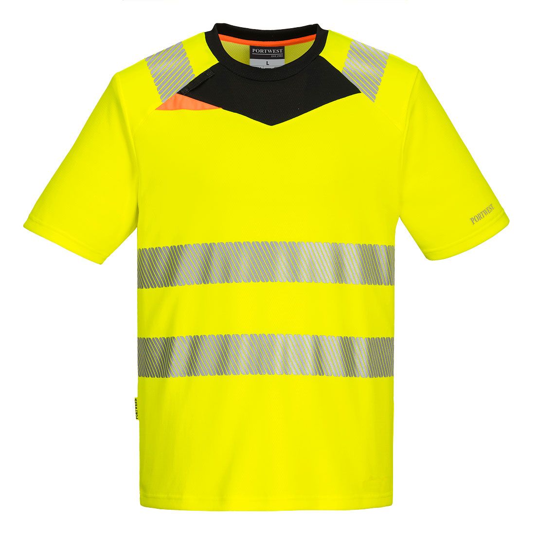 DX4 Hi-Vis T-Shirt S/S , 4XL, R, Yellow/Black