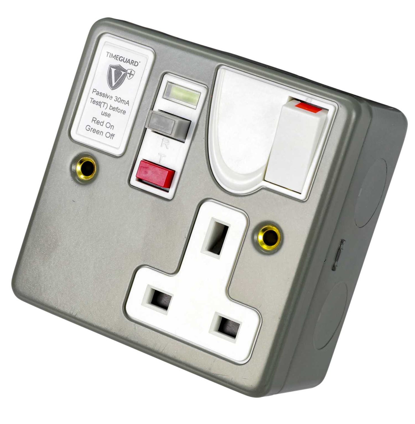 Timeguard 13A 1 Gang Passive RCD Socket Metal Clad