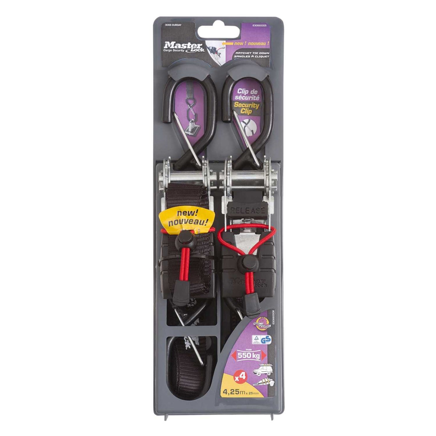 4.25m Ratchet Tie Downs (Set of 2)