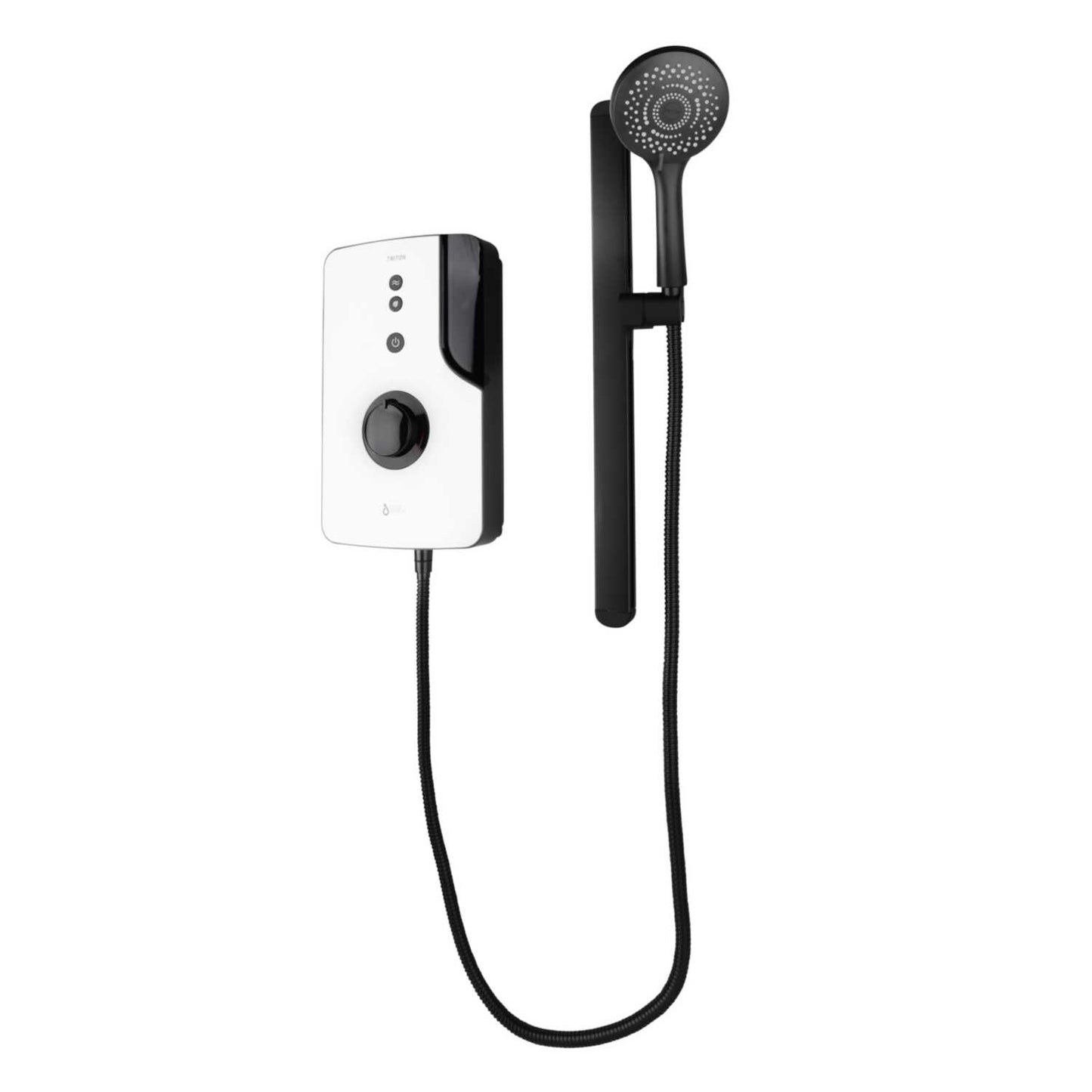 Triton 8.7kW ENlight® HeatRepeat® Electric Shower with Back To Wall Kit Black