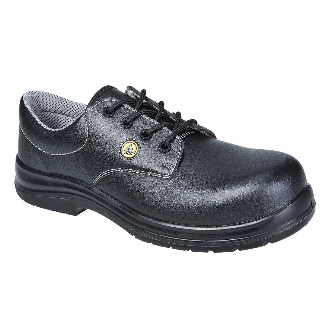 Portwest Compositelite ESD Laced Safety Shoe S2, 43, R, Black
