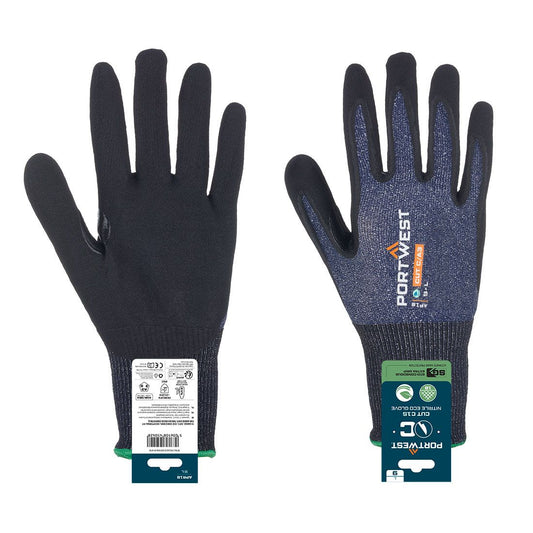 SG Cut C15 Nitrile Glove (Retail), L, R, Blue/Black