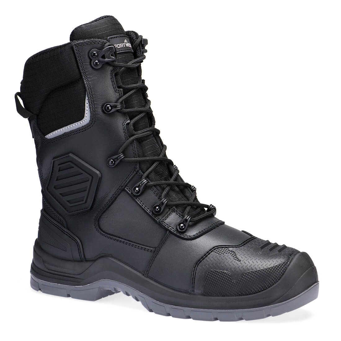Composite Leather High Boot S7L HRO M CI LG SC AN SR FO, 36, R, Black