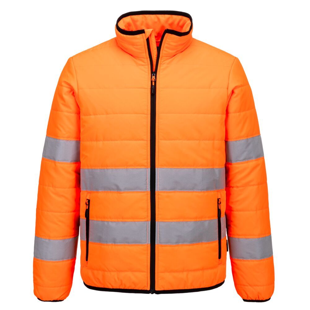 Hi-Vis Baffle Jacket, 4XL, R, Orange/Black