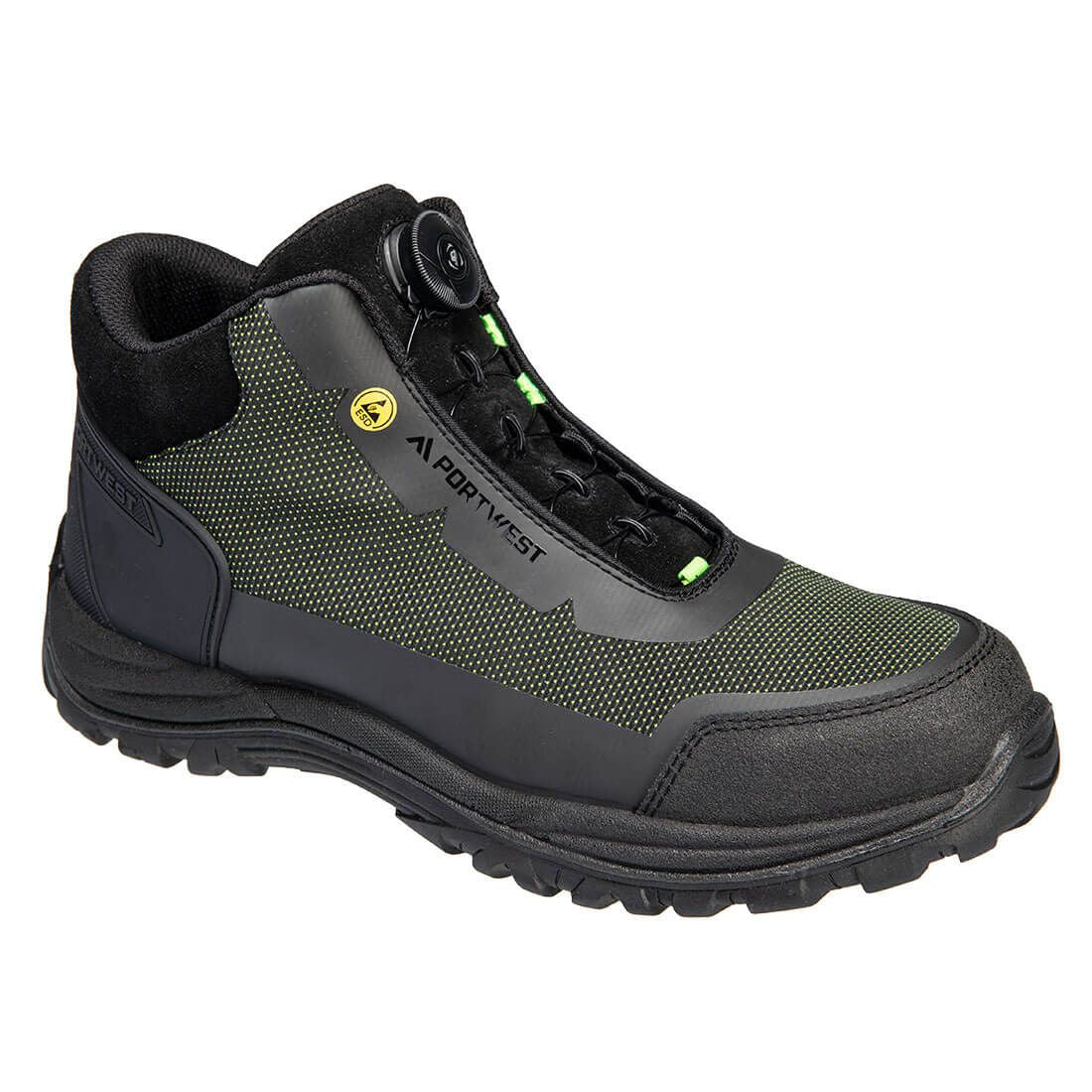 Girder Composite Mid Boot S3S ESD SR FO, 37, , Black/Green