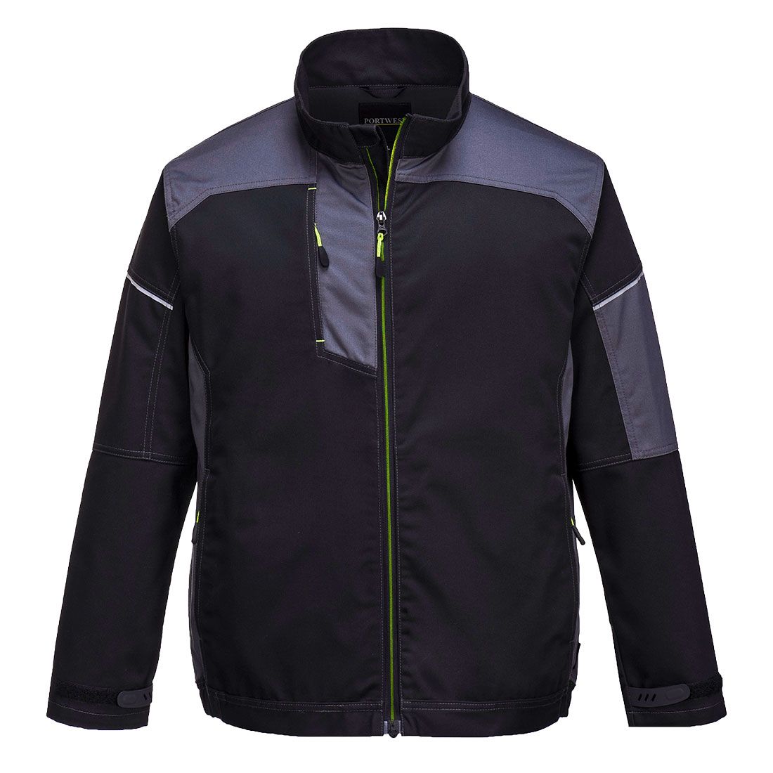 PW3 Work Jacket, L, R, Black/Zoom Grey