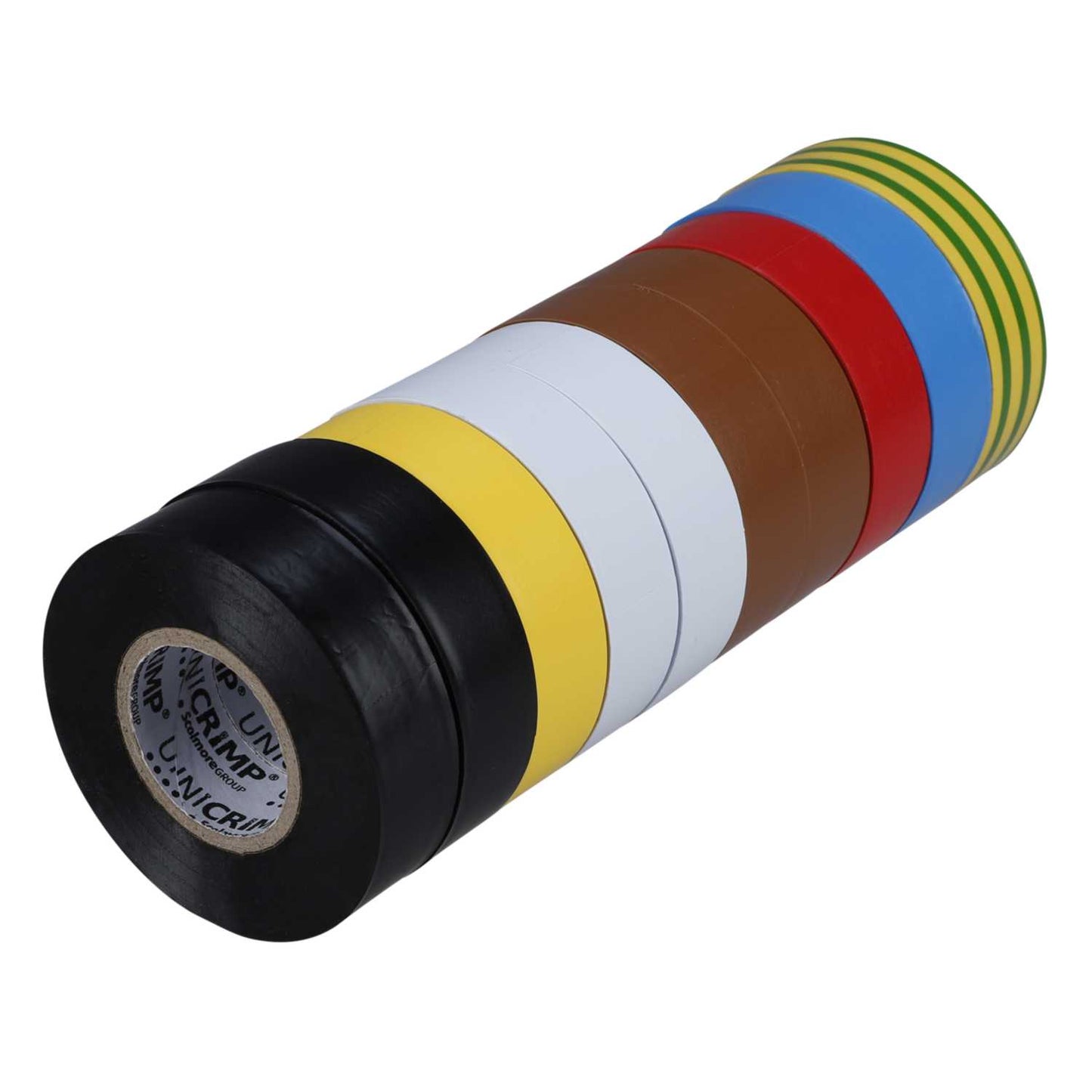 Unicrimp 19mm x 20m PVC Insulation Tape Mixed (Pack of 10)