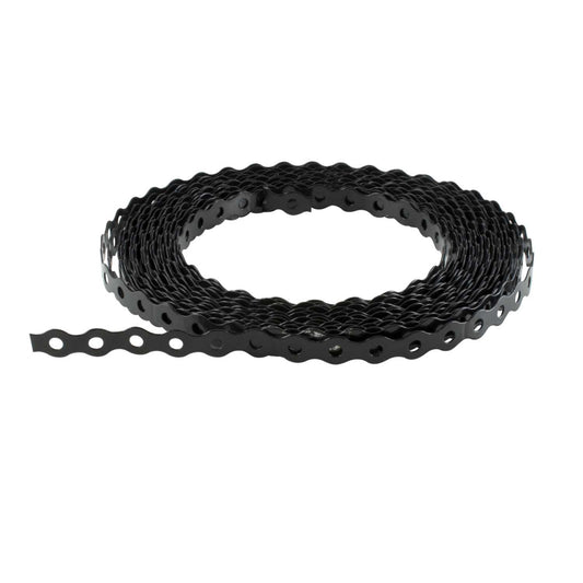Unicrimp 12mm All Round Fixing Band Black LSF Powdercoated (10m Roll)