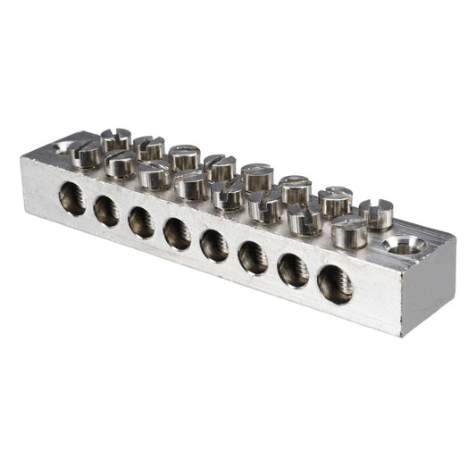 Unicrimp 8 Way Double Pole Earth Terminal Bar (Pack of 5)