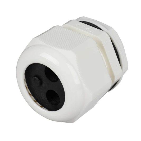 Unicrimp 40mm IP68 Nylon Tail Cable Gland with Plug White