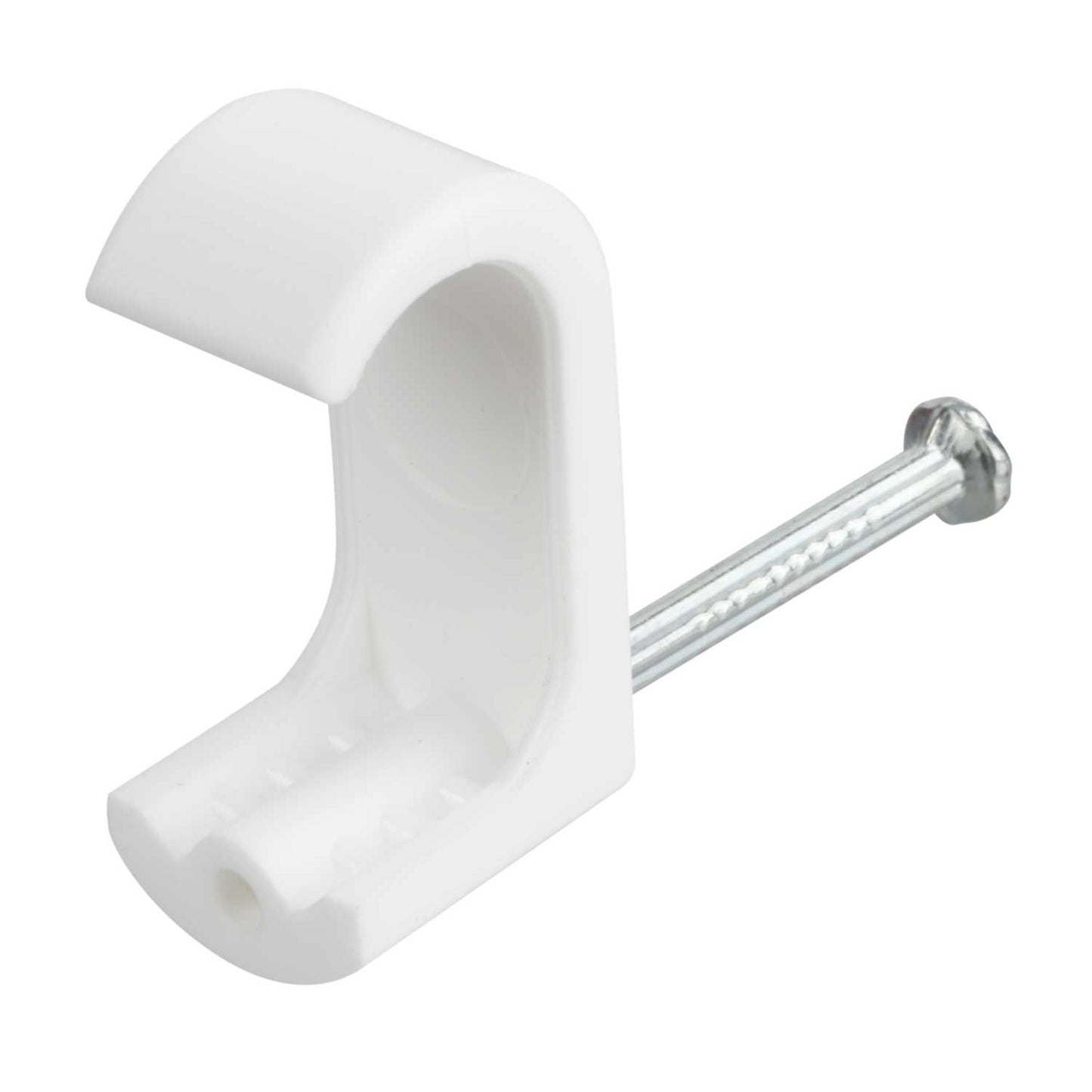 Unicrimp 11 x 22mm Flat Oval Conduit Clips White (Pack of 100)