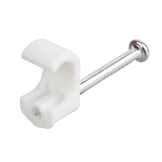Unicrimp 1 - 1.5mm Twin and Earth Flat Cable Clips White (Pack of 100)