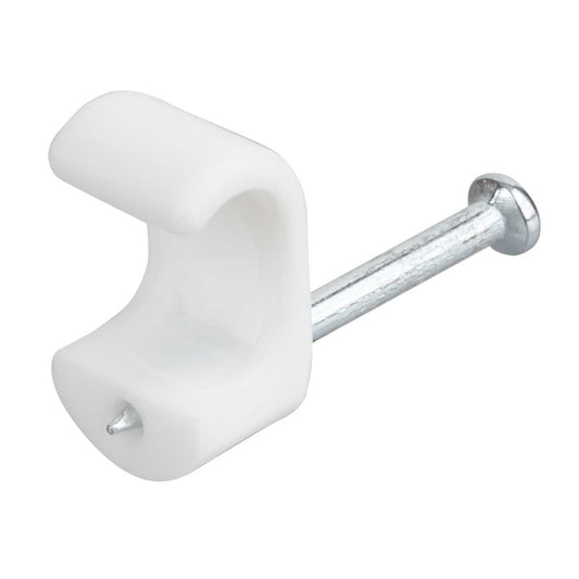 Unicrimp 2.5mm Twin and Earth Flat Cable Clips White (Pack of 100)
