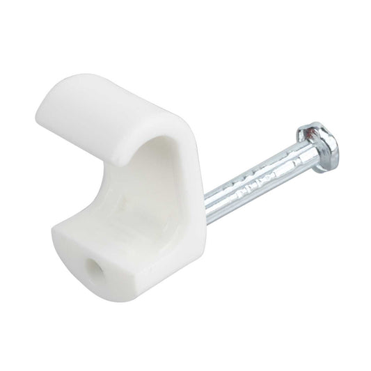 Unicrimp 4 - 6mm Twin and Earth Flat Cable Clips White (Pack of 100)