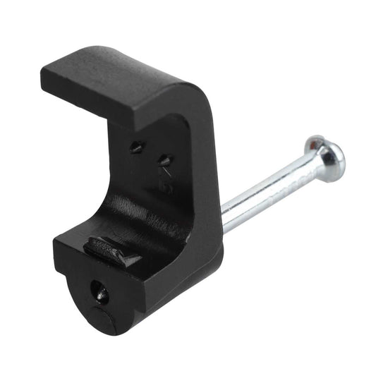 Unicrimp 4mm Flat Clips for RG59 + 2C and Hycf Dual Black (Pack of 100)