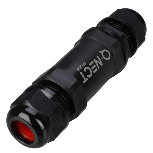 Unicrimp Q-NECT 24A 2 Way 5 Pole In-Line Cable Connector IP68 Black