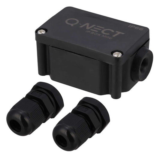 Unicrimp Q-NECT 16A 52mm x 35mm x 26mm Connection Box with 3 Pole Connectors Black IP66
