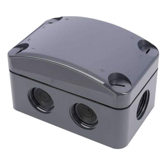 Unicrimp Q-NECT 85mm x 55mm x 52mm Weatherproof Enclosure with Connectors Anthracite IP66