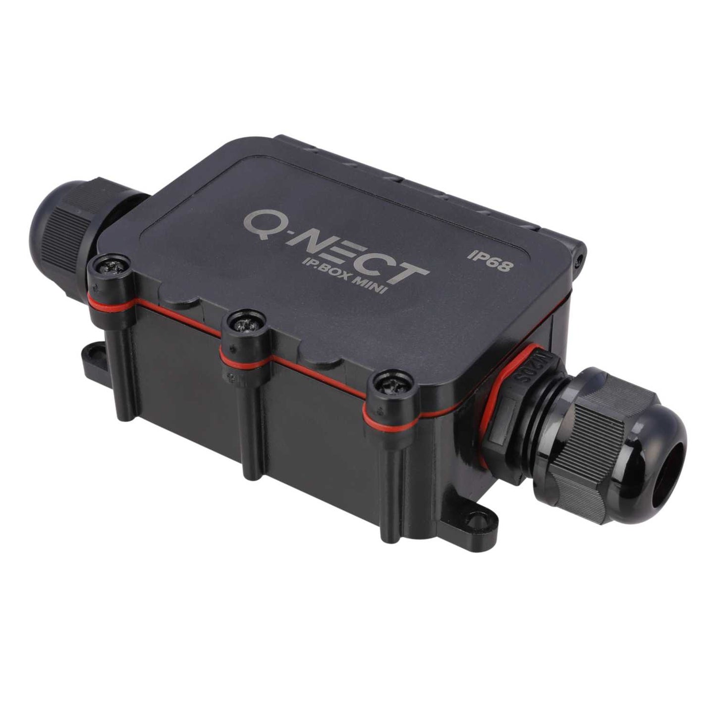 Unicrimp Q-NECT 32A 141mm x 68mm x 37mm In-Line Connection Box with Connectors Black IP68